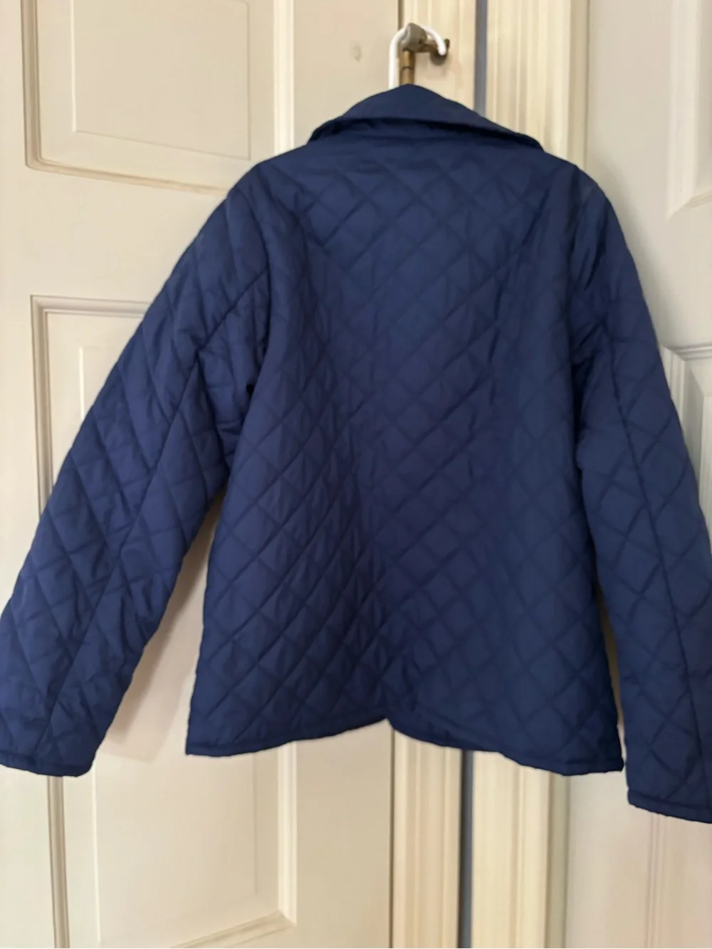 J Crew Factory Girls' Navy Quilted Jacket size M